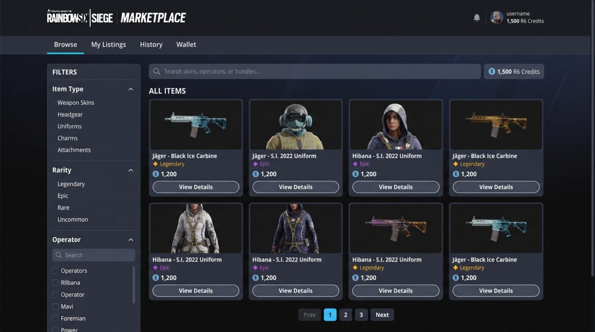 r6 marketplace